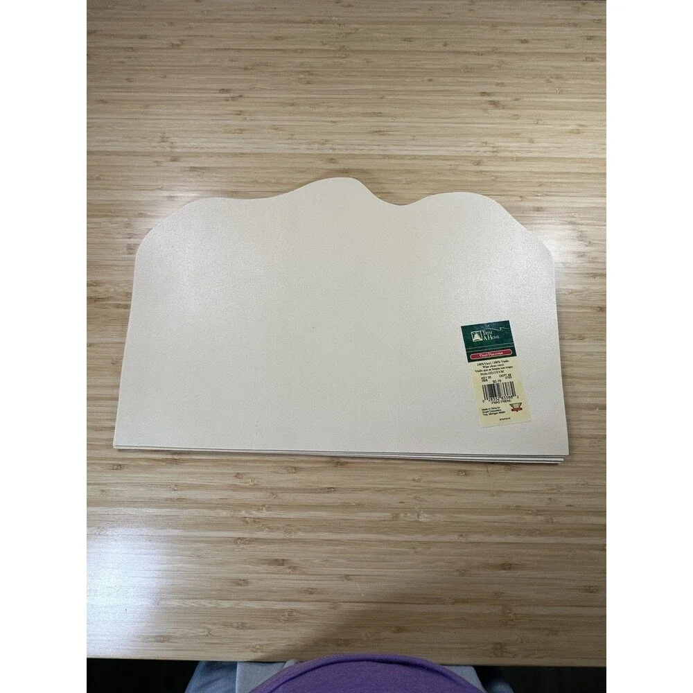 Vtg TRIM-A-HOME Vinyl Placemats Christmas X'Mas Friend Set Of 4 Holidays Decor